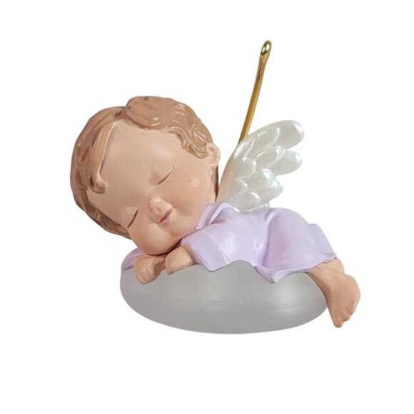Hallmark Ornament Mary's Angels Iris Series Sleeping Angel on Cloud 1991 Vintage - Picture 2 of 11
